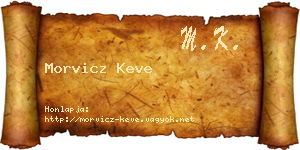 Morvicz Keve névjegykártya